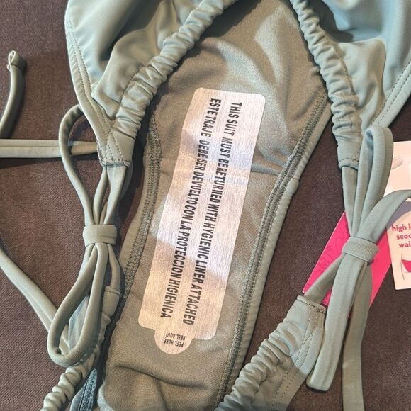 Women’s Junior’s Xhilaration Sage Green Bikini Swimsuit 2 Piece Size XL (12-14) - Picture 7 of 15